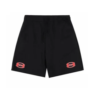 BLCG Red Double B Mesh Shorts in Black - 614 - blcg0000614