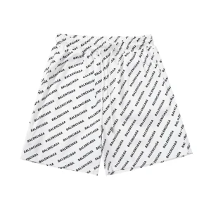 BLCG Allover Logo-Jacquard Shorts in White - 616 - blcg0000616