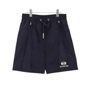 BLCG Zip Detail Drawstring Shorts in Navy - 625 - blcg0000625