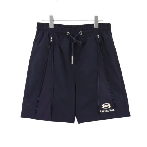 BLCG Zip Detail Drawstring Shorts in Navy - 625 - blcg0000625