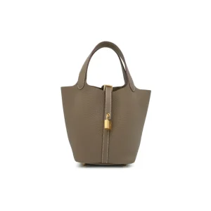 HM Etoupe Clemence Picotin Lock Bag - 8 - hm0000008