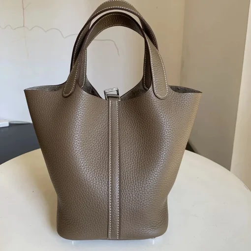 HM Etoupe Clemence Picotin Lock Bag - 8 - hm0000008 - Image 4