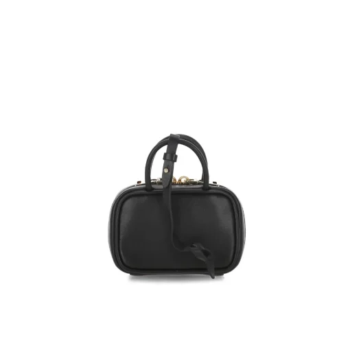 MM Black Leather Micro Bag - 2 - mm000002