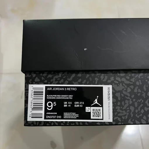 [Premium] AJ 3 Black Cement 2024 Shoes Sneakers – nk0003883 - Image 14