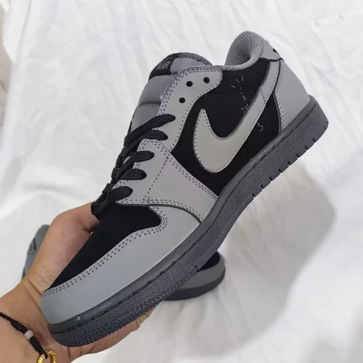 Travis Scott x AJ 1 Low Black Grey Shoes Sneaker - nk0004451 - Image 4