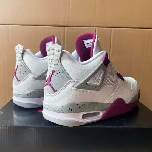 AJ 4 White Purple Cement Shoes Sneakers - nk0004462 - Image 4