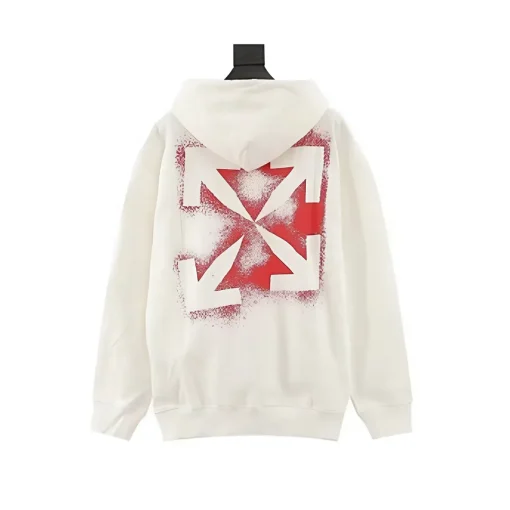OW Stencil Arrow Hoodie in White - 352 - owf0000352