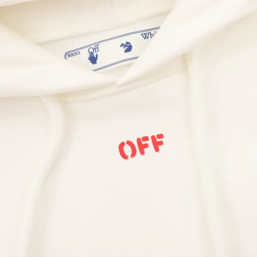 OW Stencil Arrow Hoodie in White - 352 - owf0000352 - Image 4
