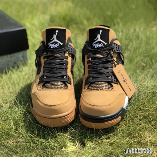 AJ 4 x Travis Scott  Khaki Brown Grey Shoes Sneakers - nk0003588 - Image 6