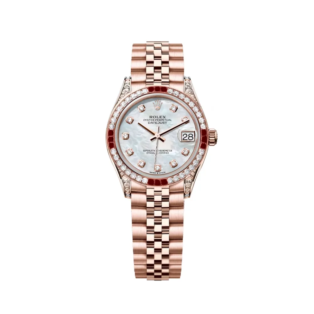 RL Datejust 31 278285RBR Everose Gold Deep Red Diamond Custom - RL0019
