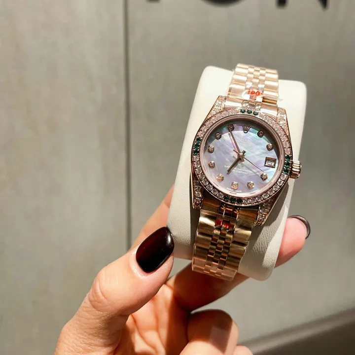 RL Datejust 31 278285RBR Everose Gold Dark Green Diamond Custom - RL0020 - Image 3