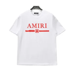 AM Logo-print Cotton T-shirt in White - 278 - ami0000278