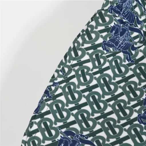 BUR Knight Monogram Shorts in Forest Green - 373 - bbr0000373 - Image 4