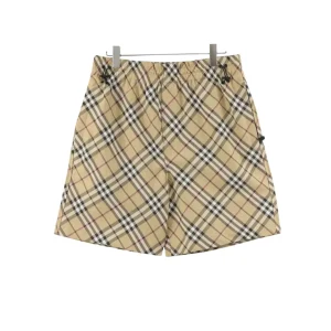 BUR Archive Check Knight Motif Shorts in Yellow - 378 - bbr0000378