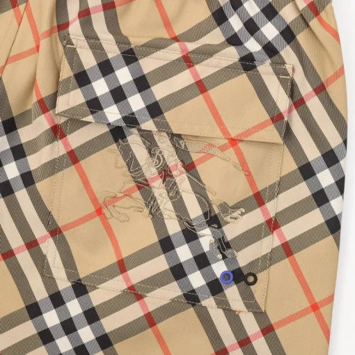 BUR Archive Check Knight Motif Shorts in Tan - 380 - bbr0000380 - Image 11
