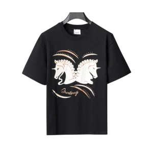 BUR Two Horses T-Shirt in Black - 388 - bbr0000388
