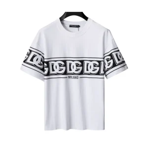 D&G Logo DG Print T-shirt in White - 111 - dng0000111