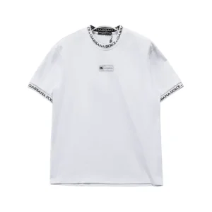 D&G Logo Print T-shirt in White - 114 - dng0000114