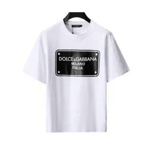 D&G Logo Print T-shirt in White - 115 - dng0000115