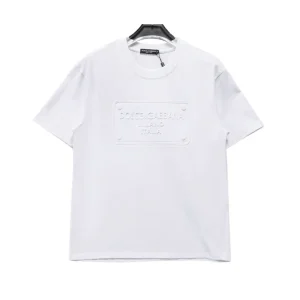 D&G Logo DG Print T-shirt in White - 116 - dng0000116