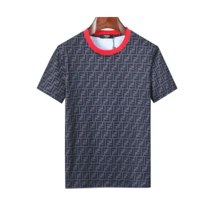 FD FF Logo Print T Shirt in Navy - 85 - fd0000085