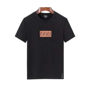 FD Logo Patch Crewneck T-Shirt in Black - 86 - fd0000086