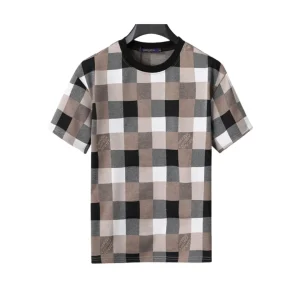 LOV Jacquard Damier Vintage T-Shirt - lov0000775