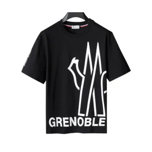 MC Grenoble Logo Print T-shirt in Black - 105 - mc0000105