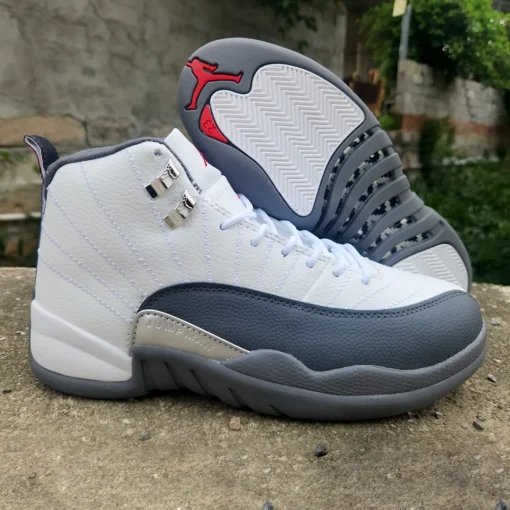 AJ 12 White Dark Grey Shoes Sneakers – nk0004486 - Image 8