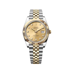 RL Datejust 41 126333 Yellow Gold Steel White Jubilee Bracelet - RL0032