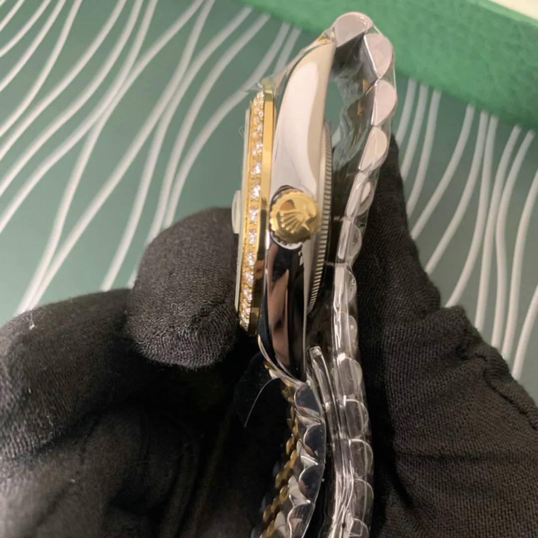 RL Datejust 36 126283 White Gold Dial Diamond Jubilee Bracelet Custom - RL0036 - Image 5