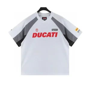 SUP x Ducati Racing Jersey T-Shirt in White - 510 - spm0000510