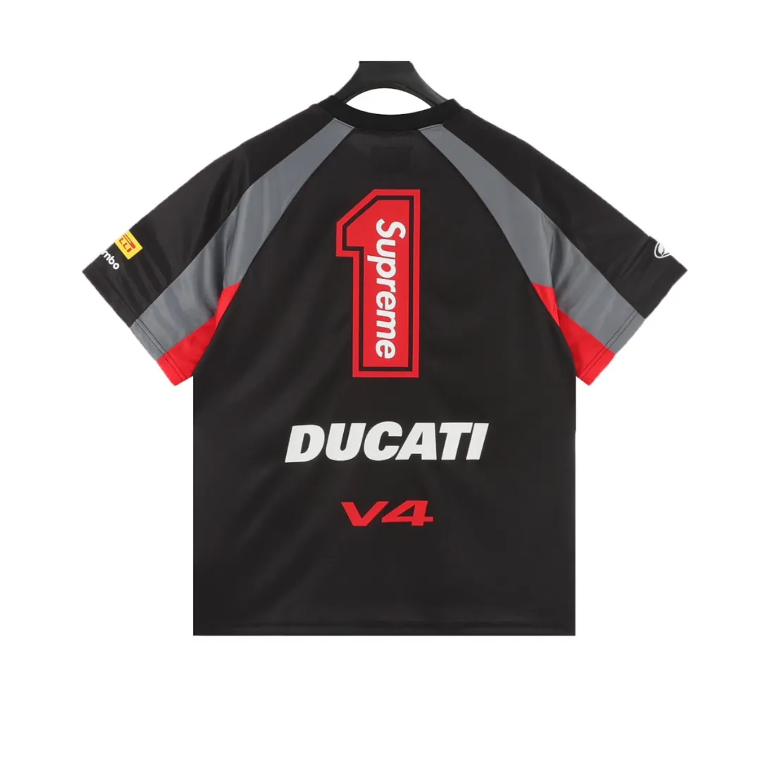 SUP x Ducati Racing Jersey T-Shirt in Black - 511 - spm0000511 - Image 2