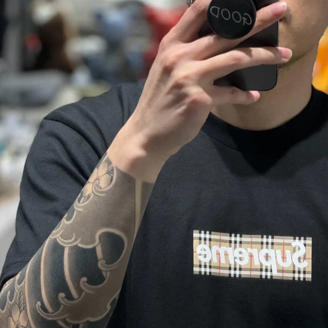 SUP x BUR Box Logo T-Shirt in Black - 516 - spm0000516 - Image 10