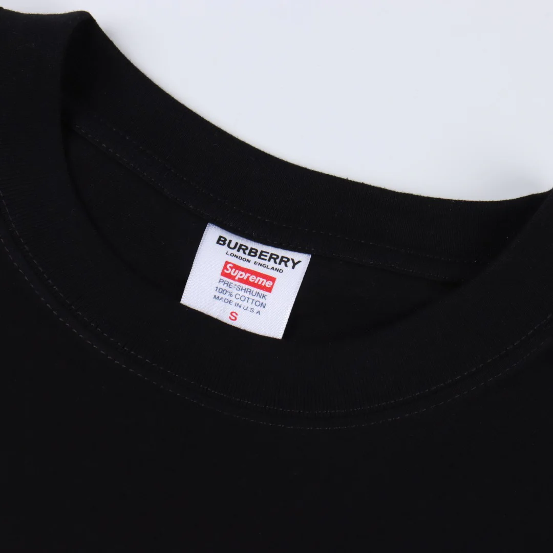 SUP x BUR Box Logo T-Shirt in Black - 516 - spm0000516 - Image 3