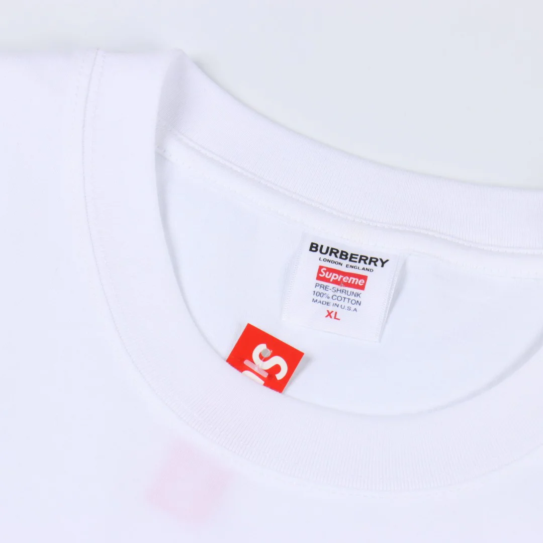 SUP x BUR Box Logo T-Shirt in White - 517 - spm0000517 - Image 3