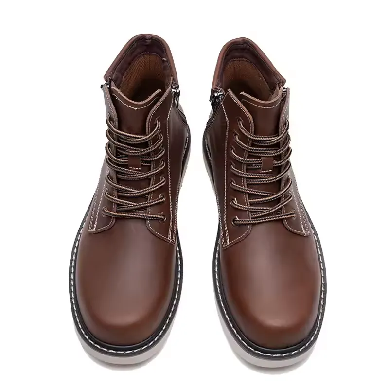 High Quality Men's Boots Genuine Leather Men Boots - Image 3