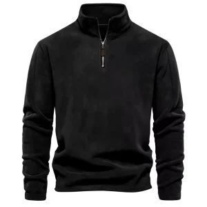 Men Zipper Neck Pullover