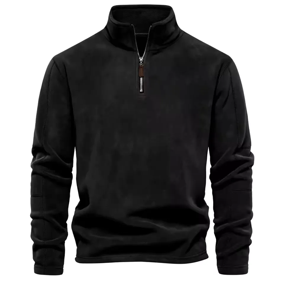 Men Zipper Neck Pullover