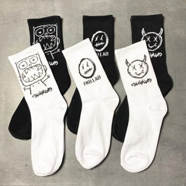 Men Socks Cotton Cartoon Pattern