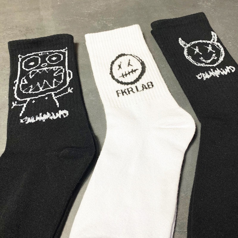 Men Socks Cotton Cartoon Pattern - Image 3