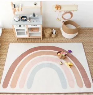 Nordic Style Rainbow Carpet CreepIng Pad Mat Rugs