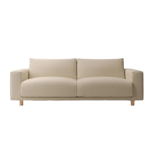 Beige 2.5-Seat Feather Sofa
