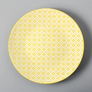 6 Inch Ceramic Plate Round Side Dish, Yellow
