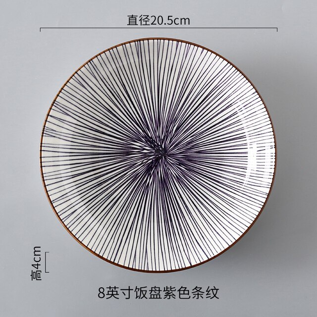 8 Inch Deep Dinner Plate Ceramic Tableware Porcelain Round - Image 2