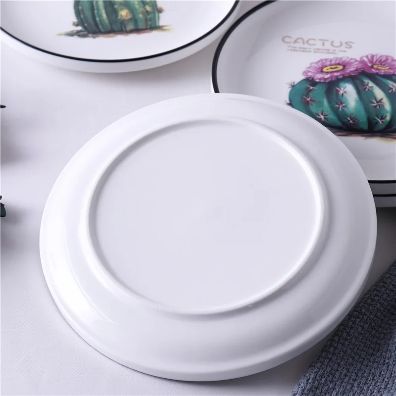 8 inch Cactus Dinner Deep Plate - Image 5