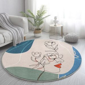 Bubble Kiss Nordic Round Carpets Rugs 100cm, Face