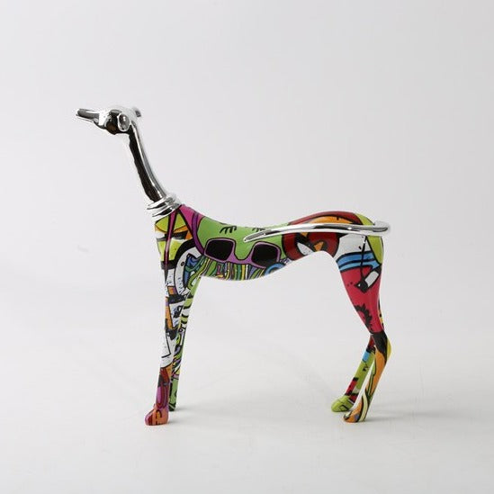 Greyhound Graffiti Painted Statue - Image 6