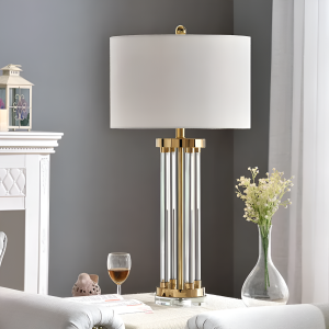 Golden Crystal Clarity LED Table Lamp