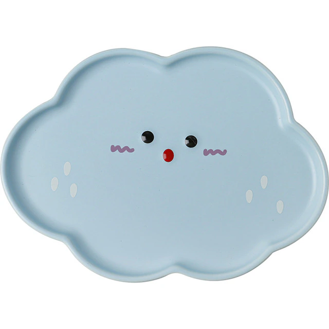 Ins Cartoon Ceramic Tableware Dessert Plate, Cloud - Image 2